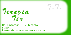 terezia tix business card