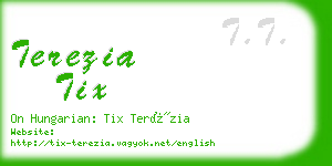 terezia tix business card